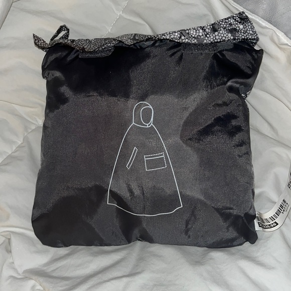 IKEA Jackets & Coats Ikea Rain Poncho Folds Into Its Own Pocket Grey And White Poshmark
